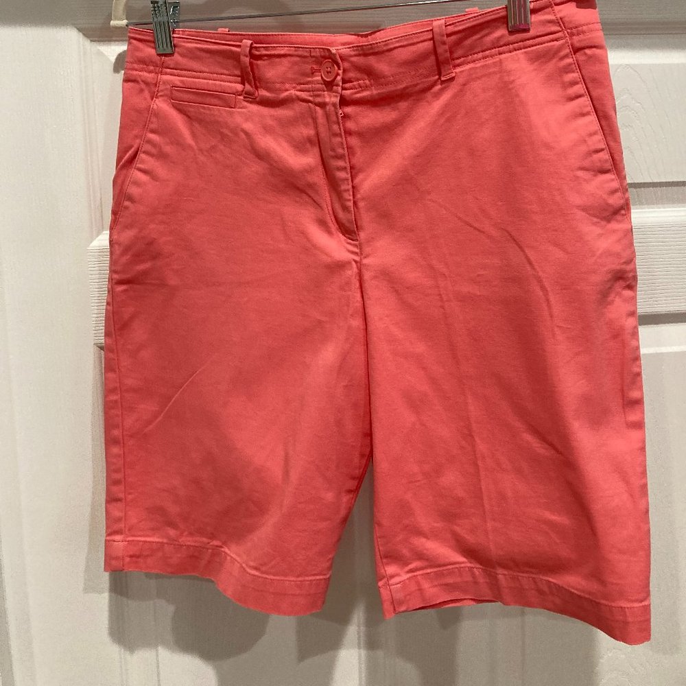 Talbots coral 5 pocket shorts.  Size 8.  Inseam 10 1/2"